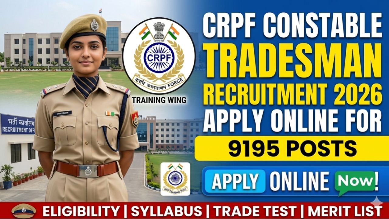 CRPF Constable Tradesman Recruitment 2026