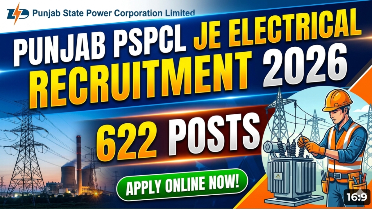 Punjab PSPCL JE Electrical Recruitment 2026