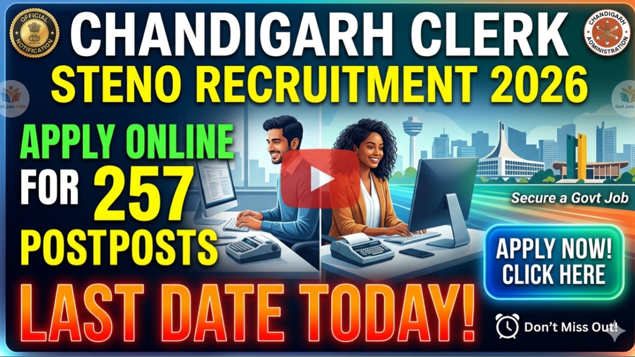 Chandigarh Clerk Steno Recruitment 2026