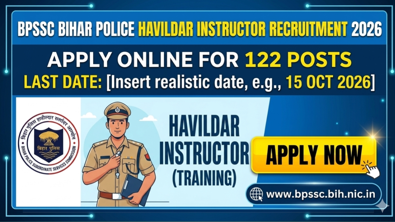 BPSSC Bihar Police Havildar Instructor Recruitment 2026