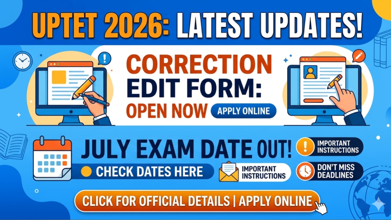 UPTET Correction Edit Form 2026
