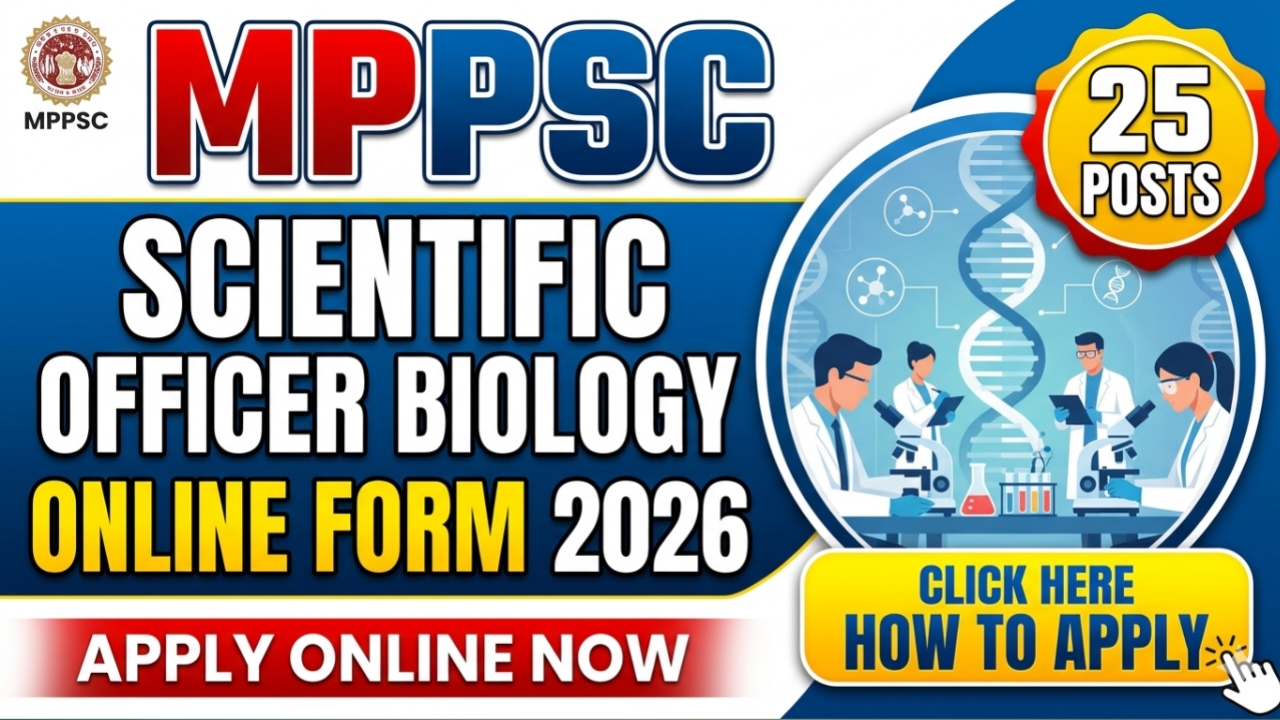 MPPSC Scientific Officer Biology Online Form 2026